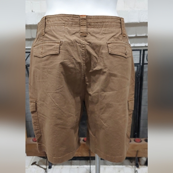 Ocean Coast Cotton Blend Khaki Shorts Men's Sz 38 Brown Walking Cargo Pant - Picture 3 of 10
